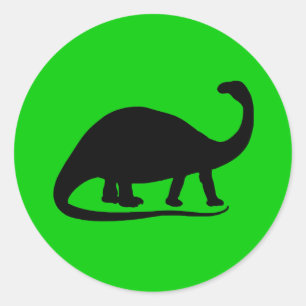 Brontosaurus-Sticker Runder Aufkleber