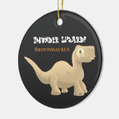 Brontosaurus und T-Rex Keramik Ornament (Links)