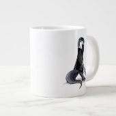 Brontosaurus verkleidet als Filmfigur. Jumbo-Tasse (Vorderseite Rechts)