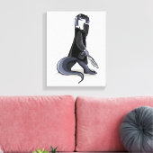 Brontosaurus verkleidet als Filmfigur. Leinwanddruck (Insitu (Wohnzimmer))