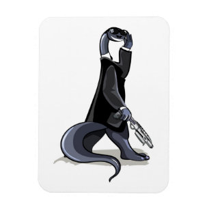 Brontosaurus verkleidet als Filmfigur. Magnet