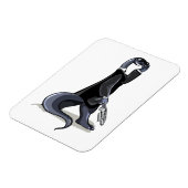 Brontosaurus verkleidet als Filmfigur. Magnet (Linke Seite)