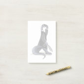 Brontosaurus verkleidet als Filmfigur. Post-it Klebezettel (Auf Schreibtisch)