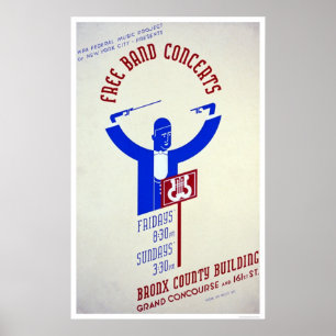 Bronx Band Konzert 1940 WPA Poster