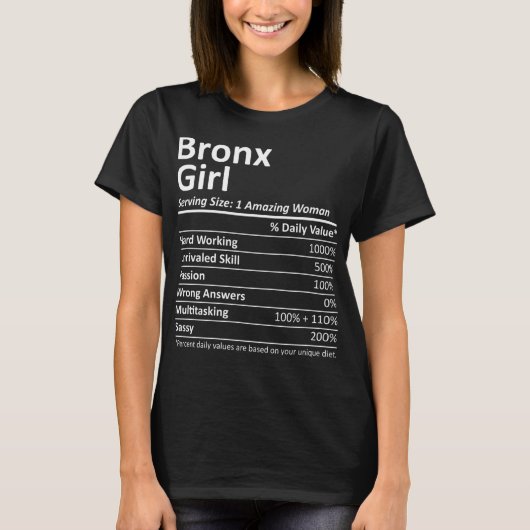 BRONX GIRL NY NEW YORK Funny City Zuhause Roots US T-Shirt (Vorderseite)