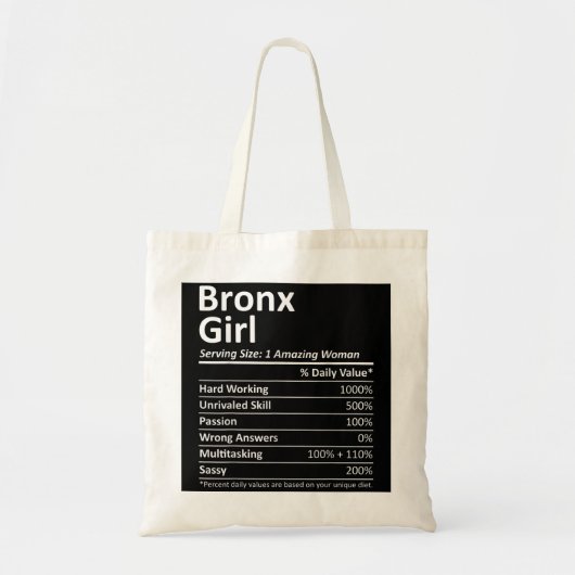 BRONX GIRL NY NEW YORK Funny City Zuhause Roots US Tragetasche (Vorne)