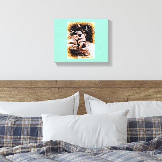 Bronx Gorilla Leinwanddruck (Insitu (Schlafzimmer))