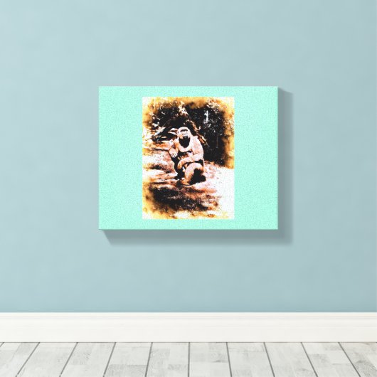 Bronx Gorilla Leinwanddruck (Insitu (Holzboden))