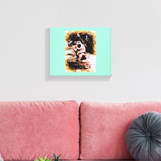 Bronx Gorilla Leinwanddruck (Insitu (Wohnzimmer))