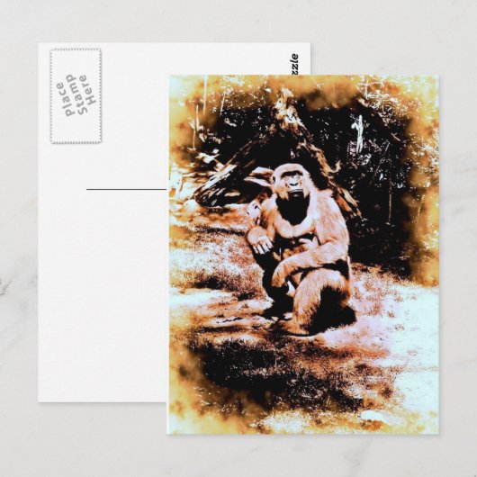 Bronx Gorilla Postkarte (Vorne/Hinten)