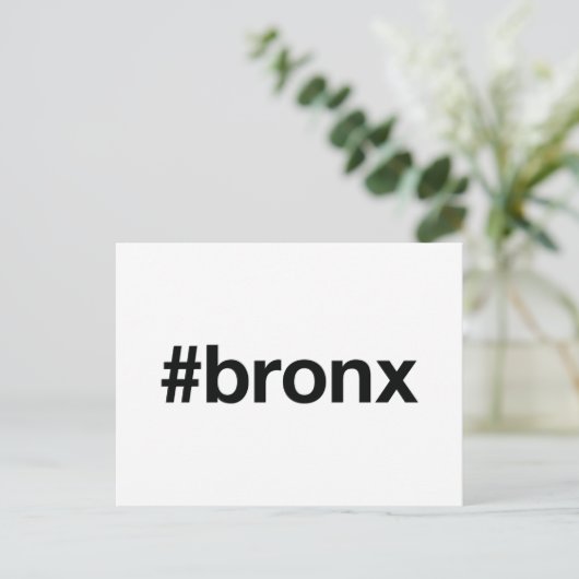 BRONX Hashtag Postkarte (Stehend Vorderseite)