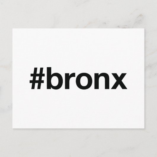 BRONX Hashtag Postkarte (Vorderseite)