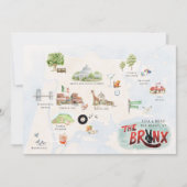 Bronx Hochzeitswochenende Karte | NYC Reiseplan (Vorderseite)
