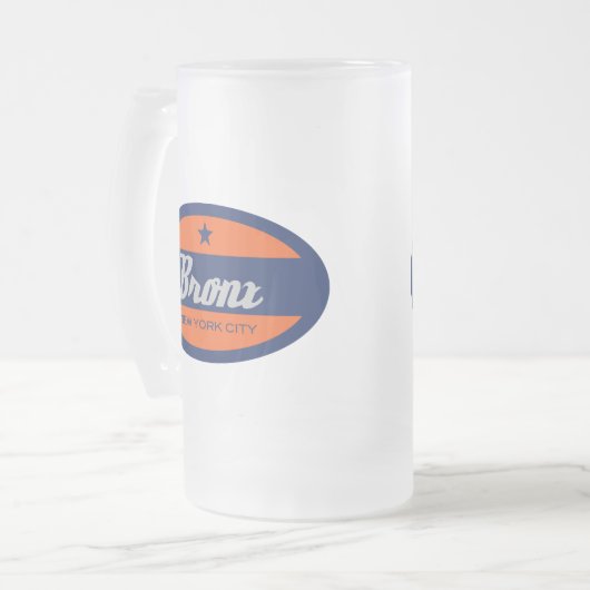 *Bronx Mattglas Bierglas (Vorderseite Links)