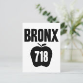 Bronx mit Big Apple & 718 Area Code Cutout Postkarte (Stehend Vorderseite)