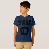 Bronx mit Big Apple & 718 Area Code Cutout T-Shirt (Vorne ganz)