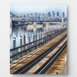 Bronx New York City Gebäude River Fotoplatte