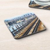 Bronx New York City Gebäude River Getränkeuntersetzer (Linke Seite)