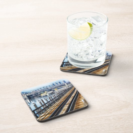 Bronx New York City Gebäude River Getränkeuntersetzer (Rechte Seite)