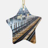 Bronx New York City Gebäude River Keramik Ornament (Links)