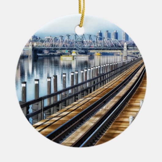 Bronx New York City Gebäude River Keramikornament (Vorne)