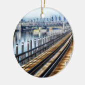 Bronx New York City Gebäude River Keramikornament (Links)