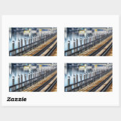 Bronx New York City Gebäude River Rechteckiger Aufkleber (Blatt)