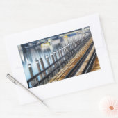 Bronx New York City Gebäude River Rechteckiger Aufkleber (Umschlag)