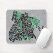 Bronx New York City Typografie Mousepad (Mit Mouse)