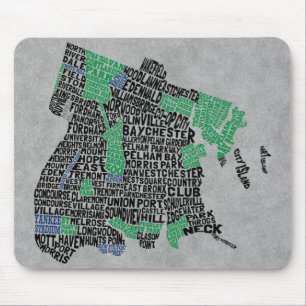 Bronx New York City Typografie Mousepad