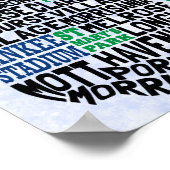 Bronx New York City Typografie Poster (Ecke)