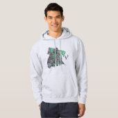 Bronx New York City Word Karte Hoodie (Vorne ganz)