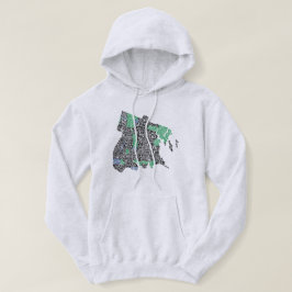 Bronx New York City Word Karte Hoodie