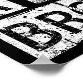 Bronx New York | Grunge Typografie Poster (Ecke)