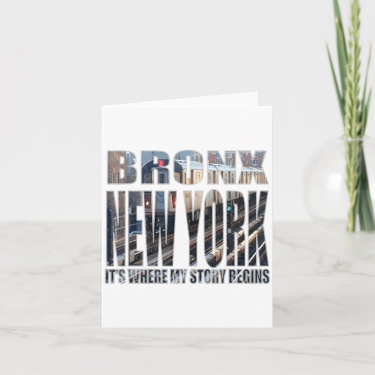 Bronx New York Where My Story Begins Karte (Vorderseite)
