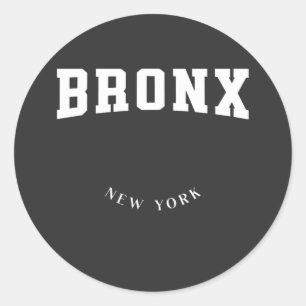 Bronx New York White Runder Aufkleber