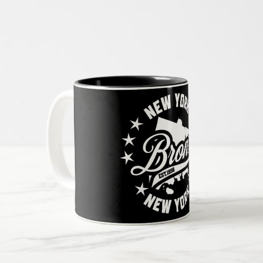 Bronx, New York Zweifarbige Tasse (Vorderseite Links)