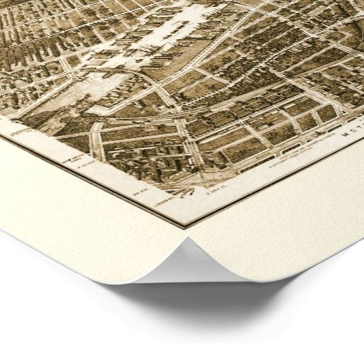 Bronx, NY Panoramic Map - 1897 Poster (Ecke)