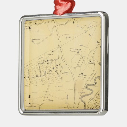 Bronx, NY Silbernes Ornament (Links)