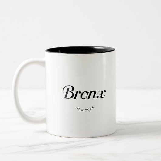Bronx NY Zweifarbige Tasse (Links)