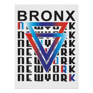 Bronx NYC: Geometrisches Gitter und städtische Stä Poster