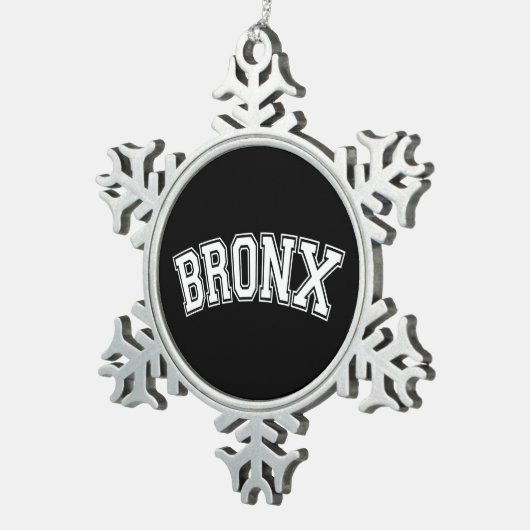 BRONX SCHNEEFLOCKEN Zinn-Ornament (Rechts)