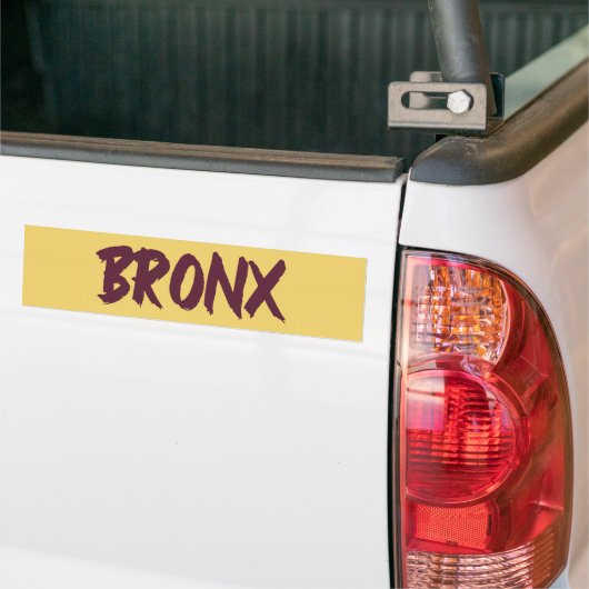 Bronx Text Base Design auf der gelben Hintergrundl Autoaufkleber (Auf Lkw)
