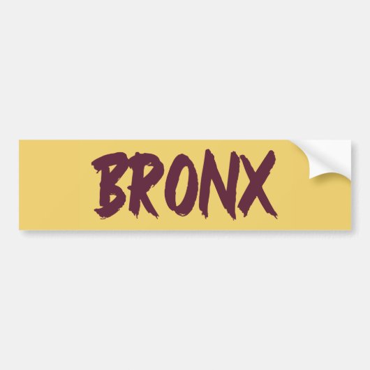 Bronx Text Base Design auf der gelben Hintergrundl Autoaufkleber (Vorne)