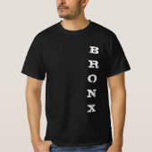 Bronx Text Classic New York City Black Value T-Shirt (Vorderseite)