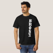 Bronx Text Retro Classic New York City Black T-Shirt (Vorne ganz)