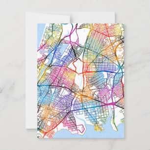 Bronx USA City Map Postkarte