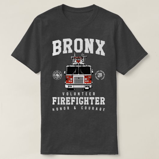 Bronx Volunr Feuerwehrfeuerlöschpumpe Feuerlöschpu T-Shirt (Design vorne)