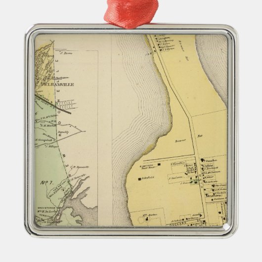 Bronx Westchester County New York Silbernes Ornament (Vorne)