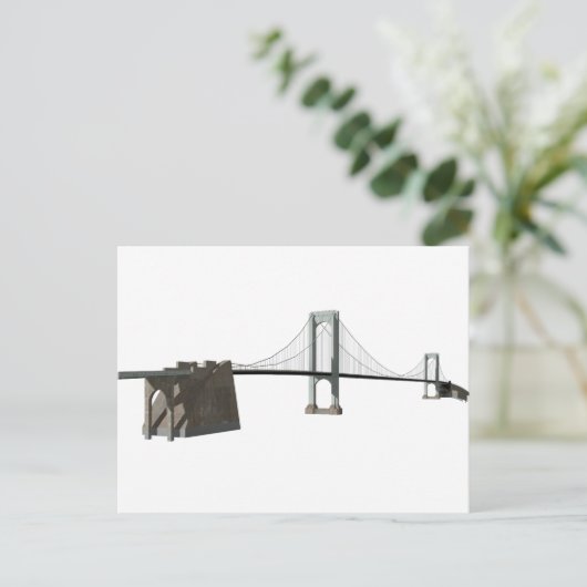 Bronx Whitestone Bridge: 3D-Modell: Postkarte (Stehend Vorderseite)